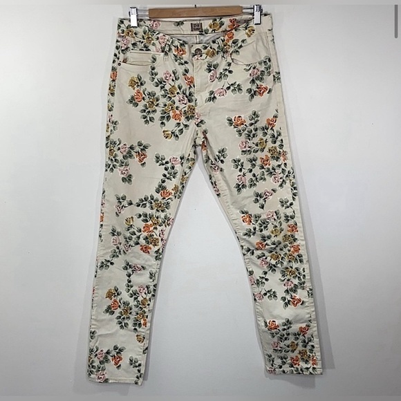 Citizens of Humanity Mandy High Waist Retro Slim Roll Up Floral Jeans Size 24 - Picture 3 of 8